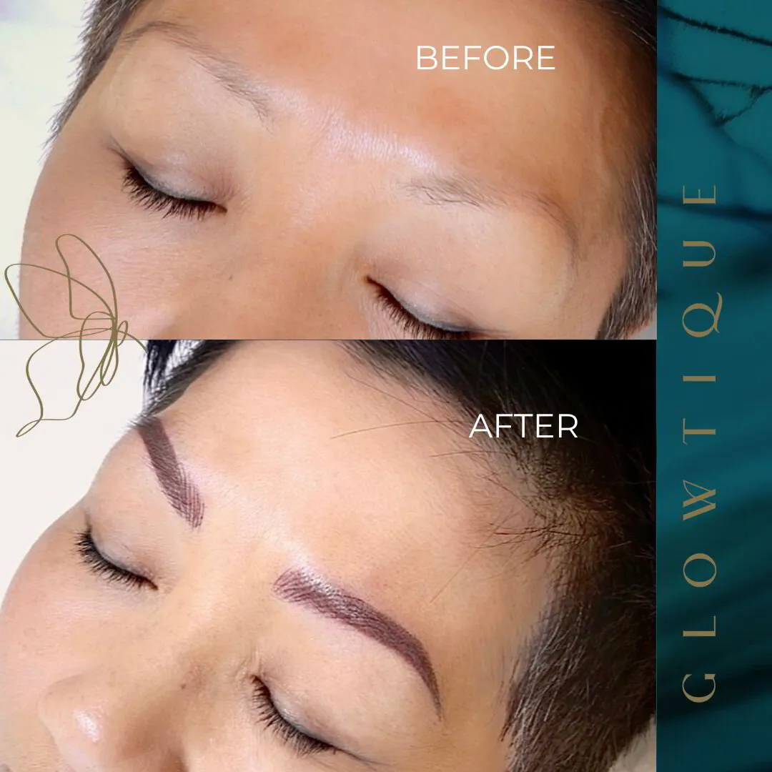 Combination brow transformation at Glowtique