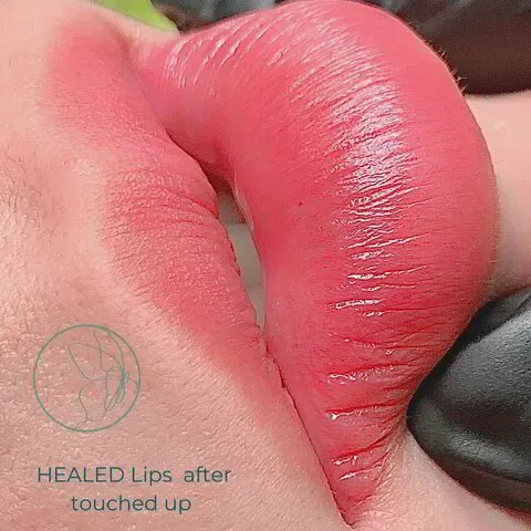 Lip Blush before and after at Glowtique Brisbane
