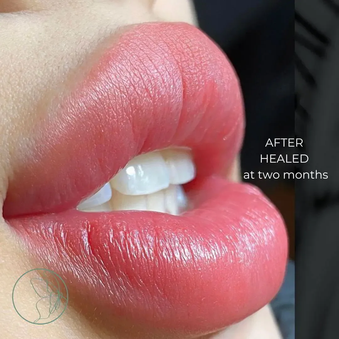 Lip Blush before and after at Glowtique Brisbane