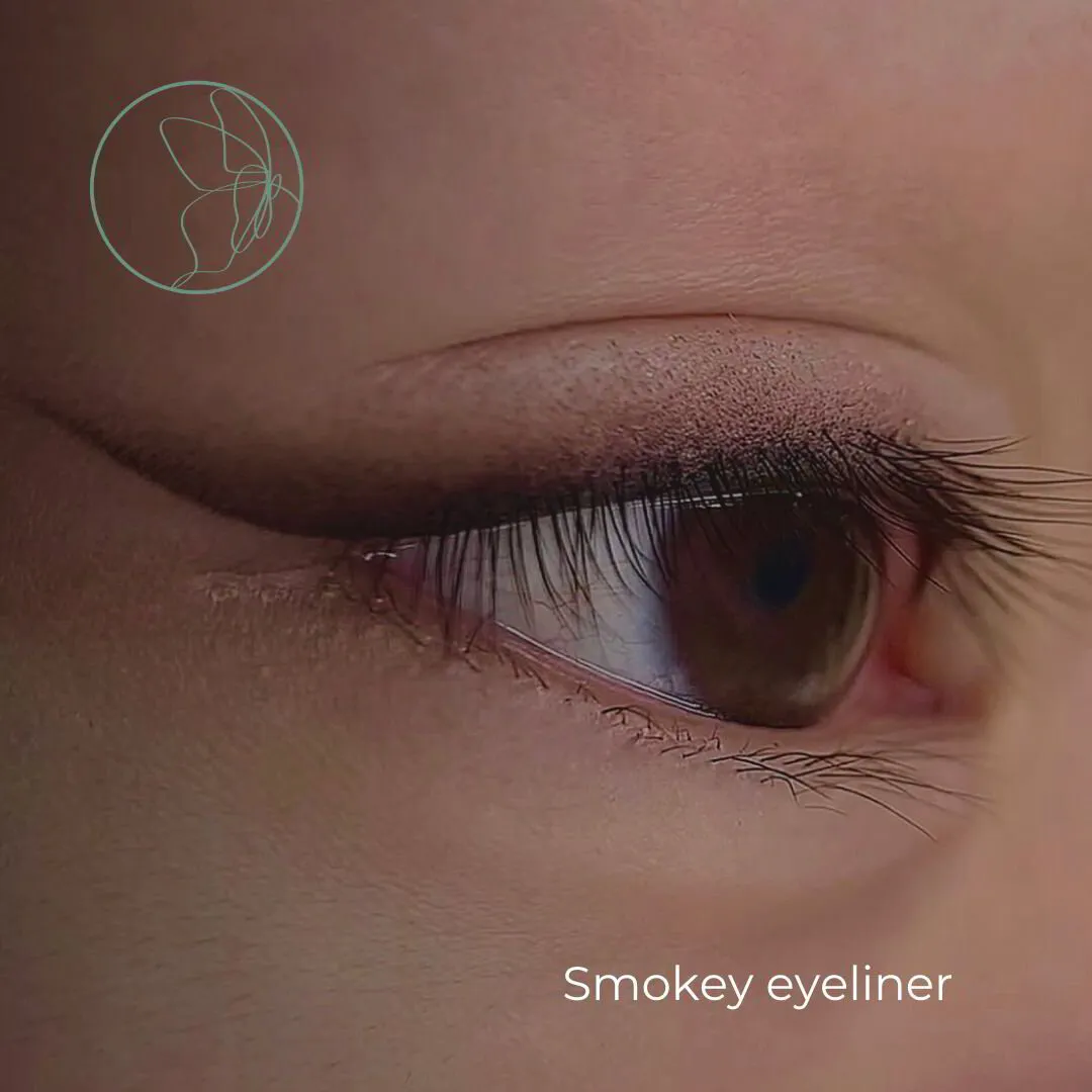 Upper Lid Eyeliner before and after at Glowtique Brisbane