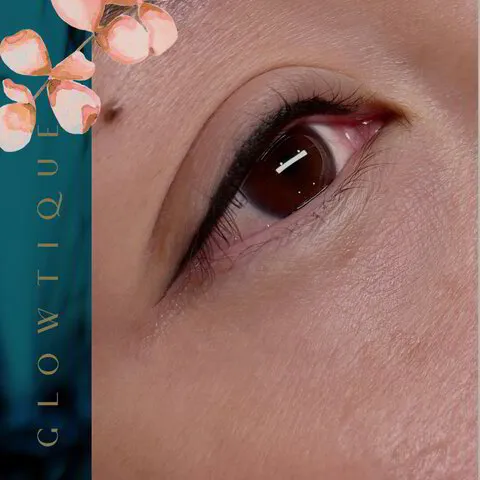 Upper Lid Eyeliner before and after at Glowtique Brisbane