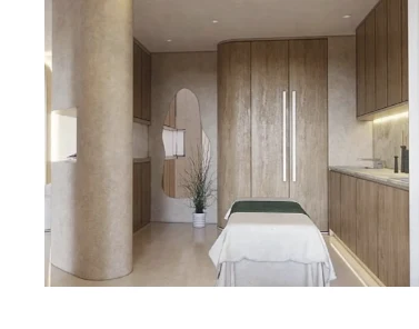 Glowtique's bespoke medical aesthetics treatment room in Bowen Hills, Brisbane